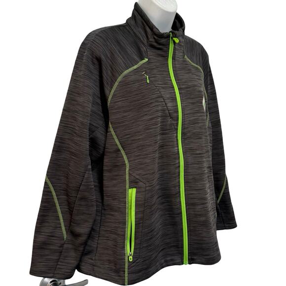 North End Sport Ladies Xbox Gray Green Track Athletic Full Zip Jacket Size XL - Picture 10 of 10